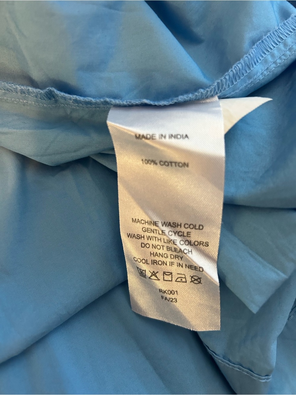 Quince NWT 100% Organic Cotton Poplin Tiered Maxi Dress Light Blue, Size L - Picture 13 of 13